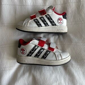 Adidas Toddler Sneakers - White, Red, and Black